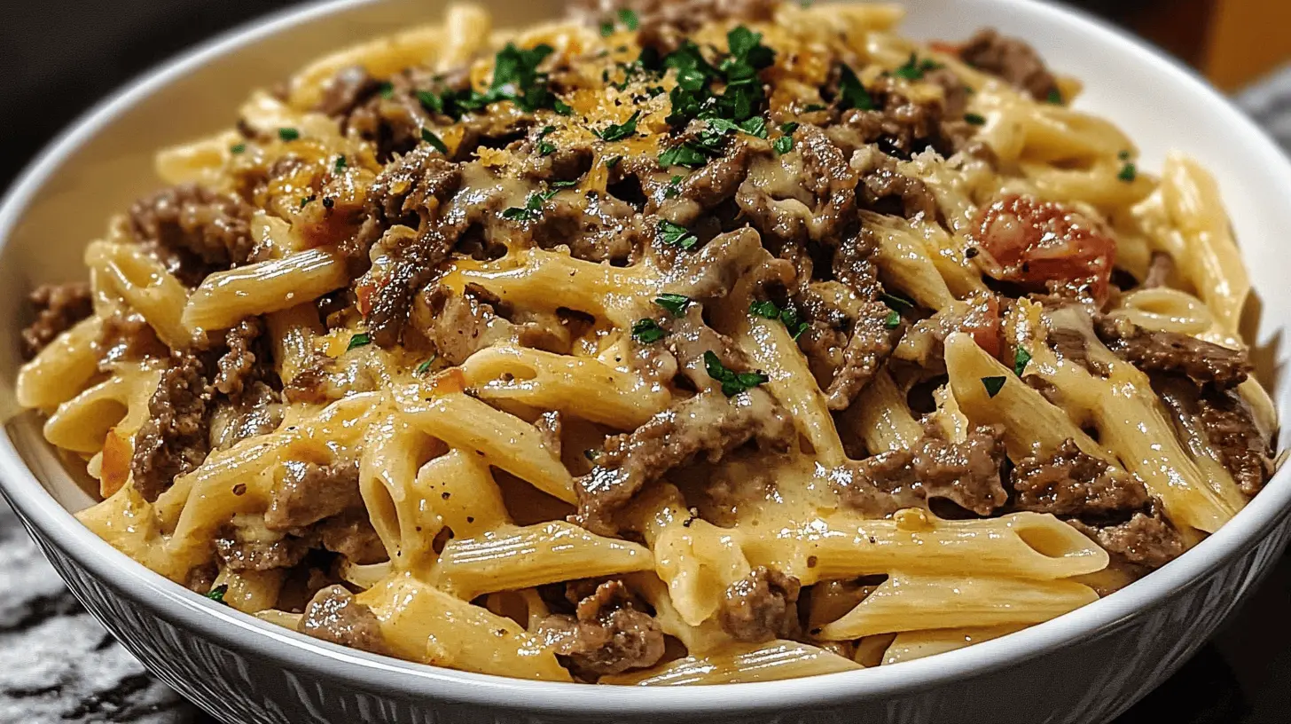 Philly Cheesesteak Pasta