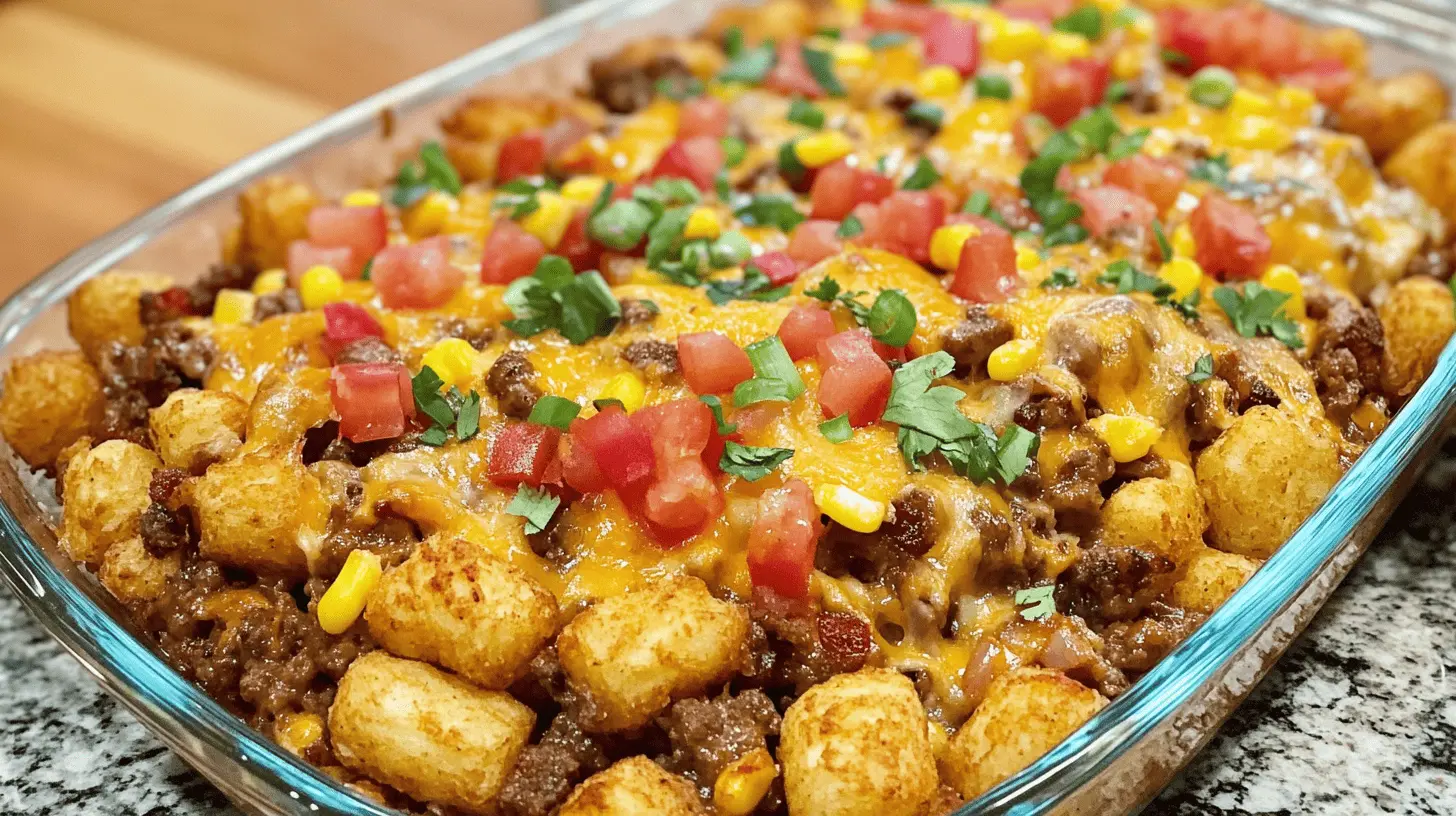 Taco Tater Tot Casserole