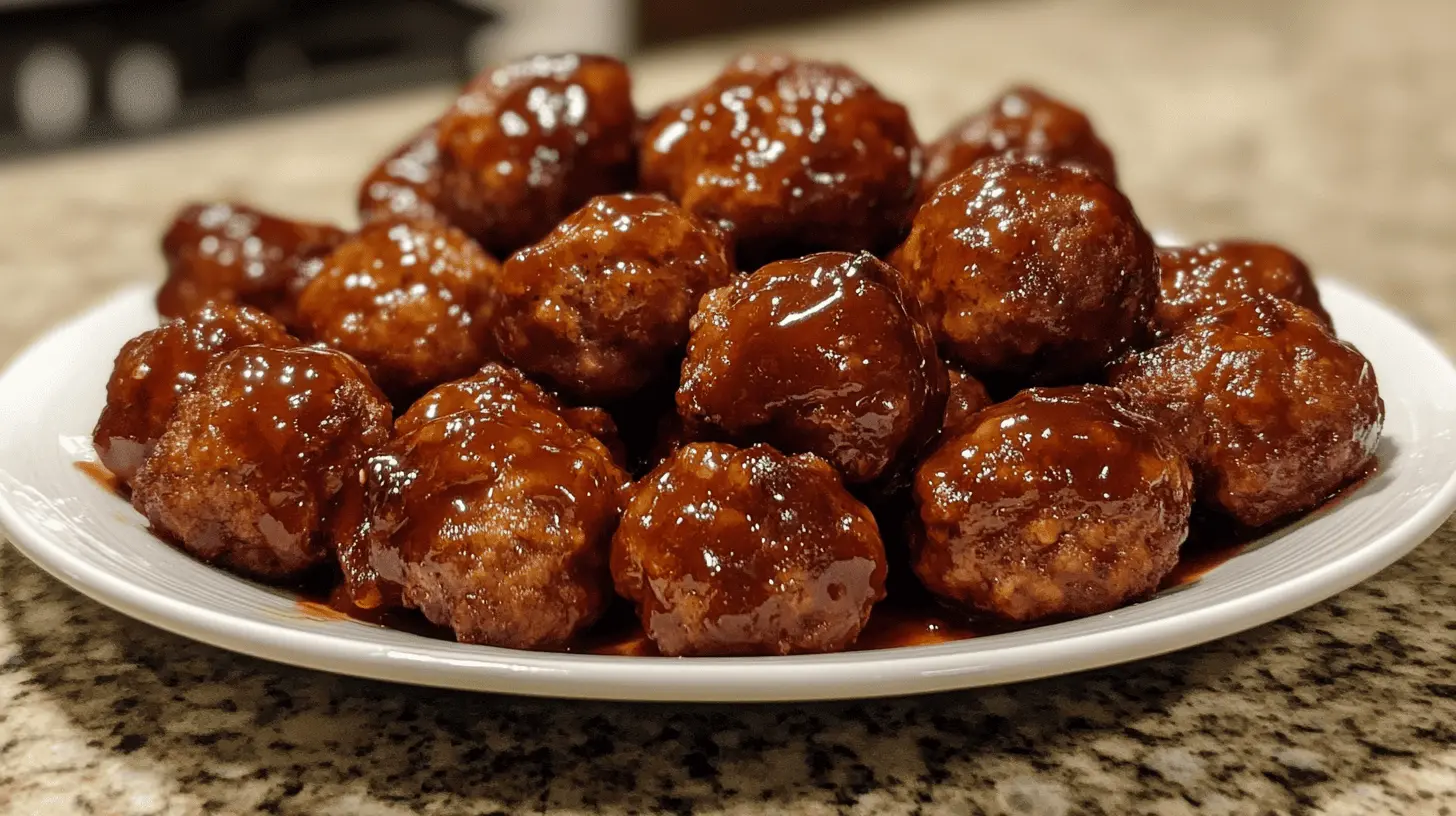 Sausage Balls Without Bisquick served on a marble countertop