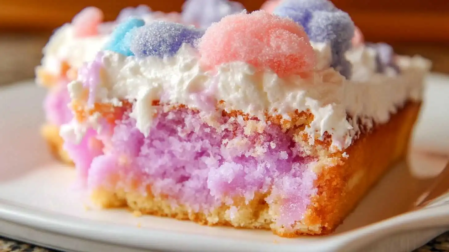 Cotton Candy Poke Cake