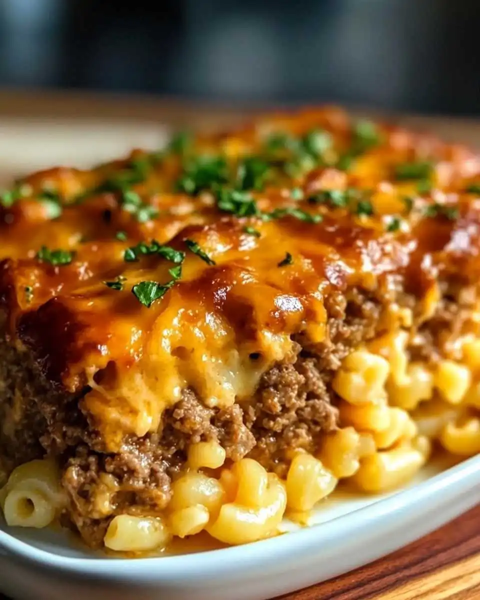 Mac and cheese meatloaf casserole