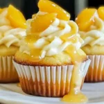 honey peach cream cheese cupcakes